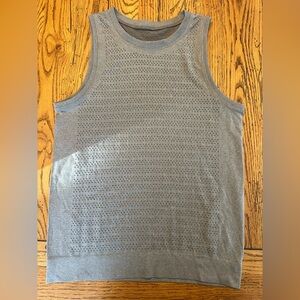 Lululemon Athletica Gray Ribbed Sleeveless Tank Top